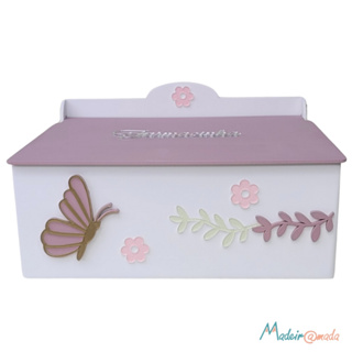 Farmacinha Jardim Encantado Flor e Borboleta em MDF para Quarto de Bebê Menina em Oferta na Shopee