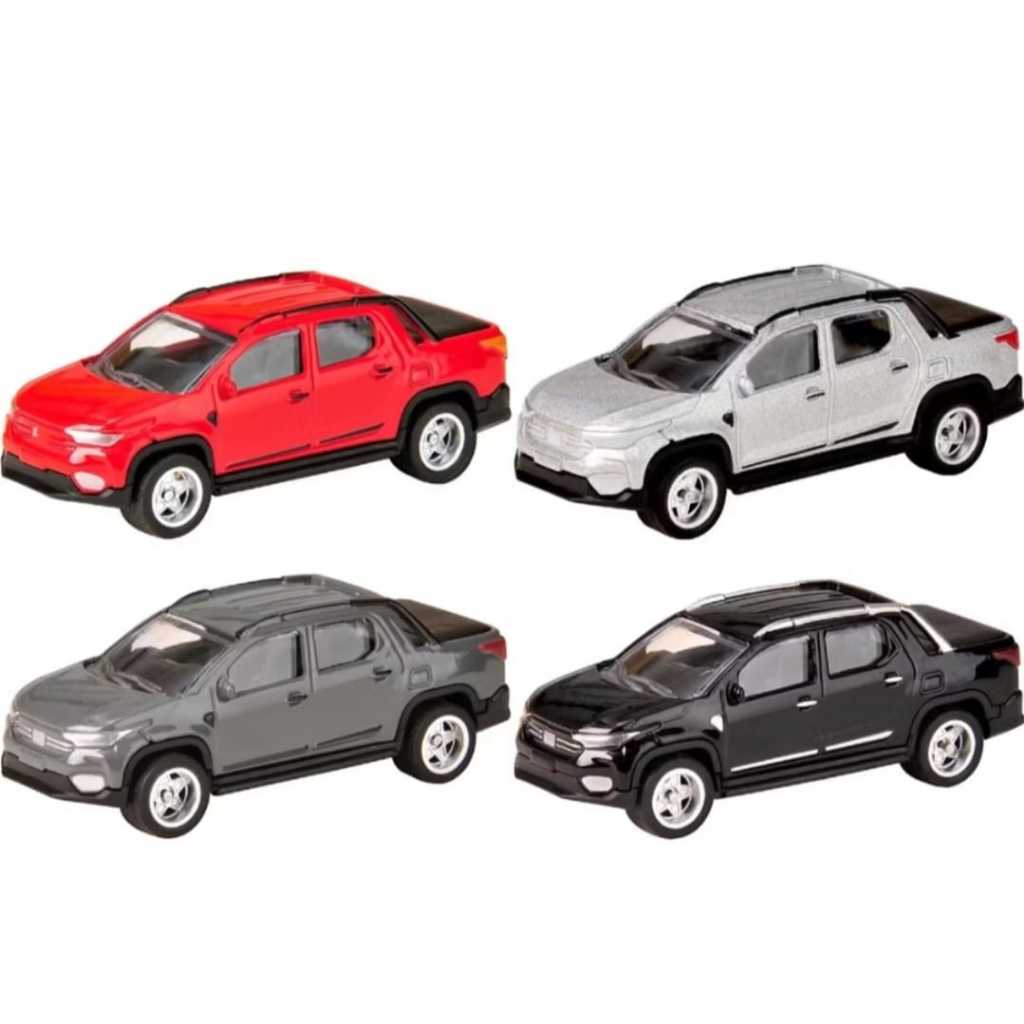 Miniatura Fiat Strada Escala 1:64 - Pneus de Borracha em Oferta na Shopee