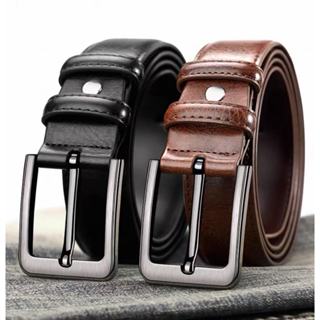 Cintos masculinos de couro sintético para uso casual de negócios em Oferta na Shopee