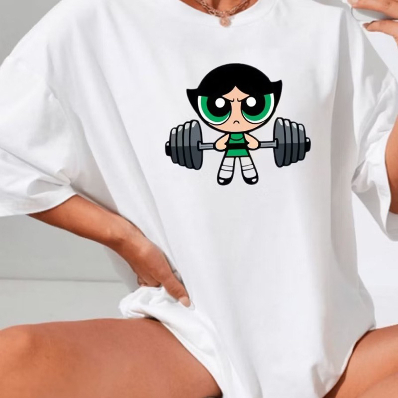 Camiseta Blusa T-Shirt Academia Super Poderosas Docinho 100% Algodão Premium Lançamento OFERTA
