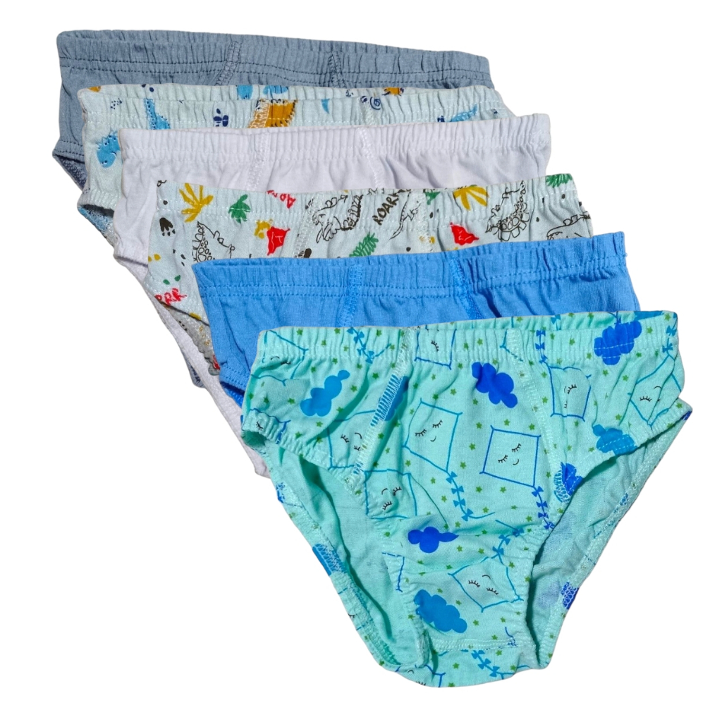Kit 12 Cuecas Menino Criança Slip infantil Algodão Cores Sortidas Kell Kids Desfralde
