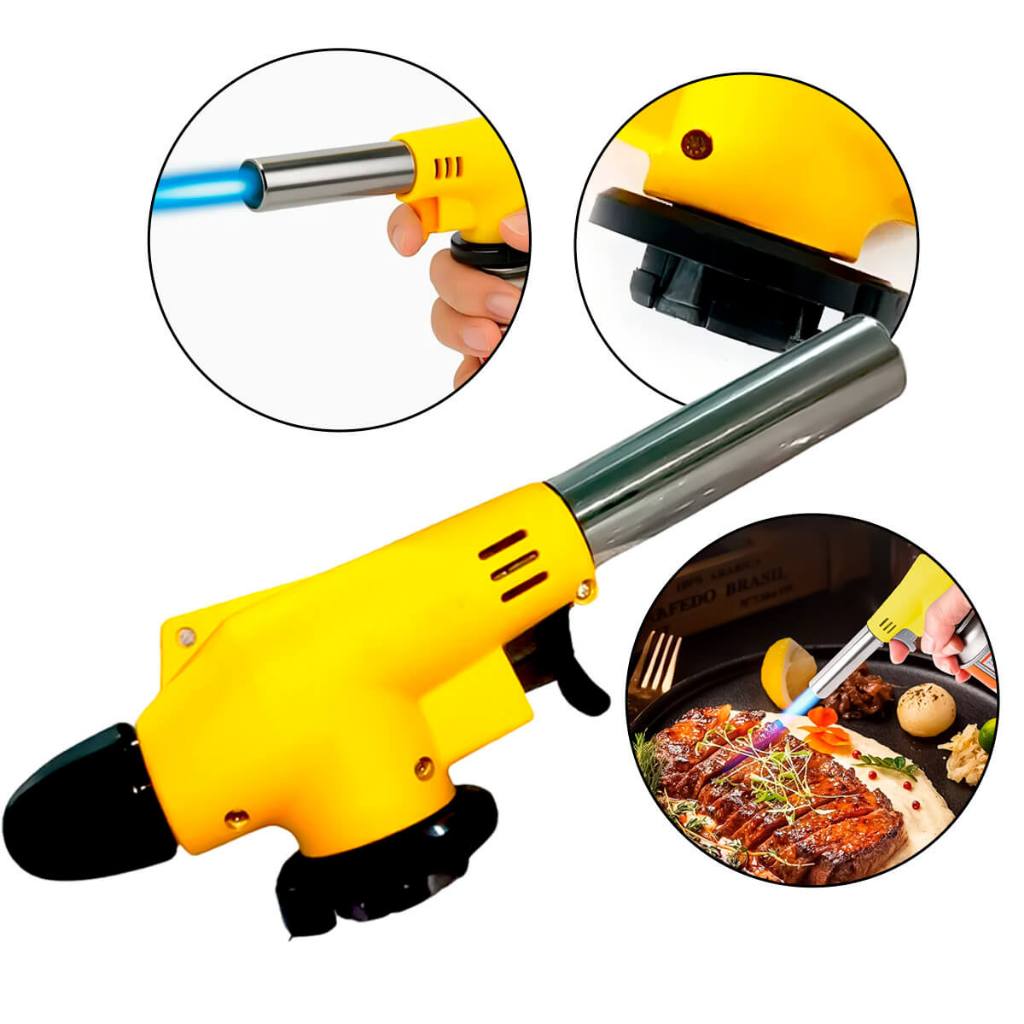 Maçarico Culinário GourmetMaçarico Culinário Gourmet Portátil Para Cozinha Maçarico Para Flambar Alimentos E Preparar Dr