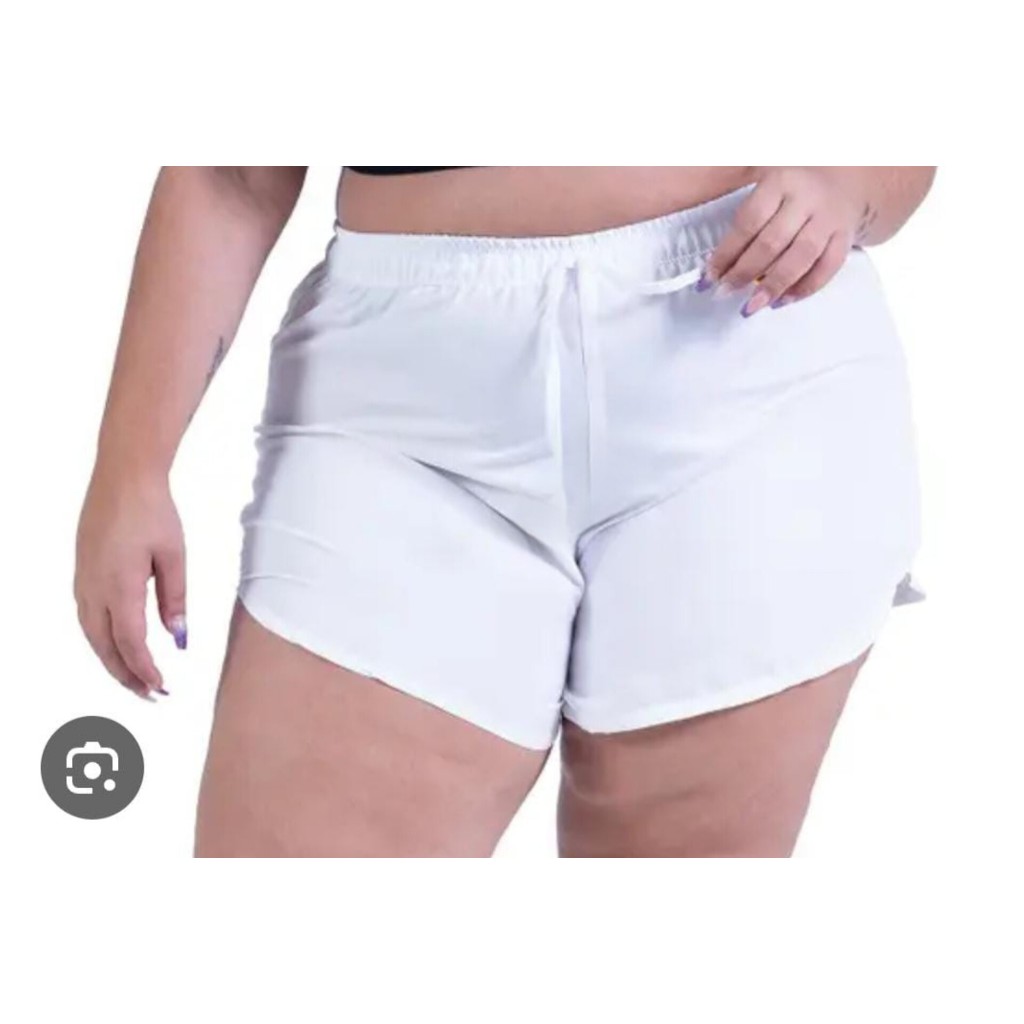 Kit 2 Shorts Tactel Plus Size Feminino Verão Praia Piscina Crossfit Exercico G1 ao G4