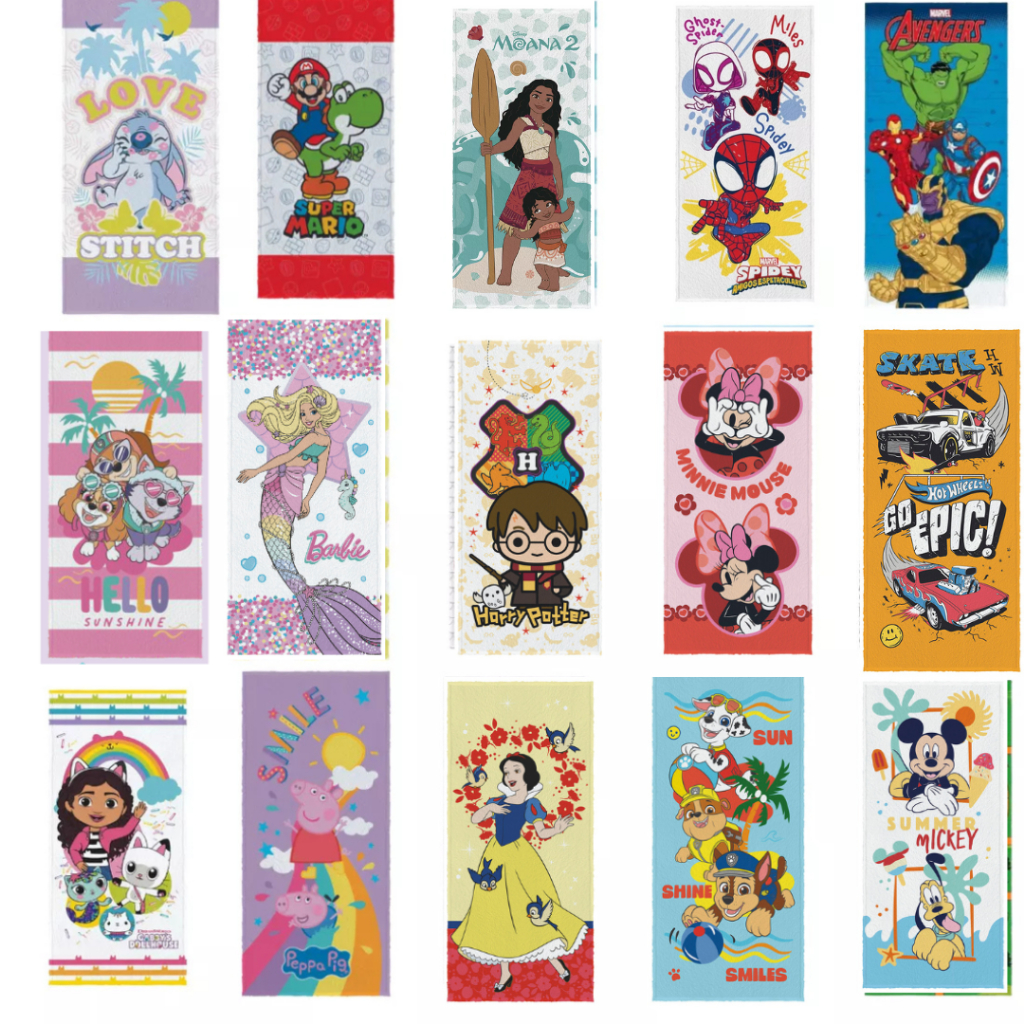 Toalha de banho felpuda personagem 60cmx1,20m Lepper escolha sua em Oferta na Shopee