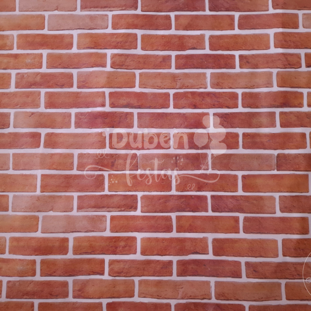 TNT Estampado Tijolinho Marrom (realista, cenários, urbano, rústico) 2 a 5 metros em Oferta na Shopee