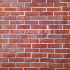 TNT Estampado Tijolinho Marrom (realista, cenários, urbano, rústico) 2 a 5 metros