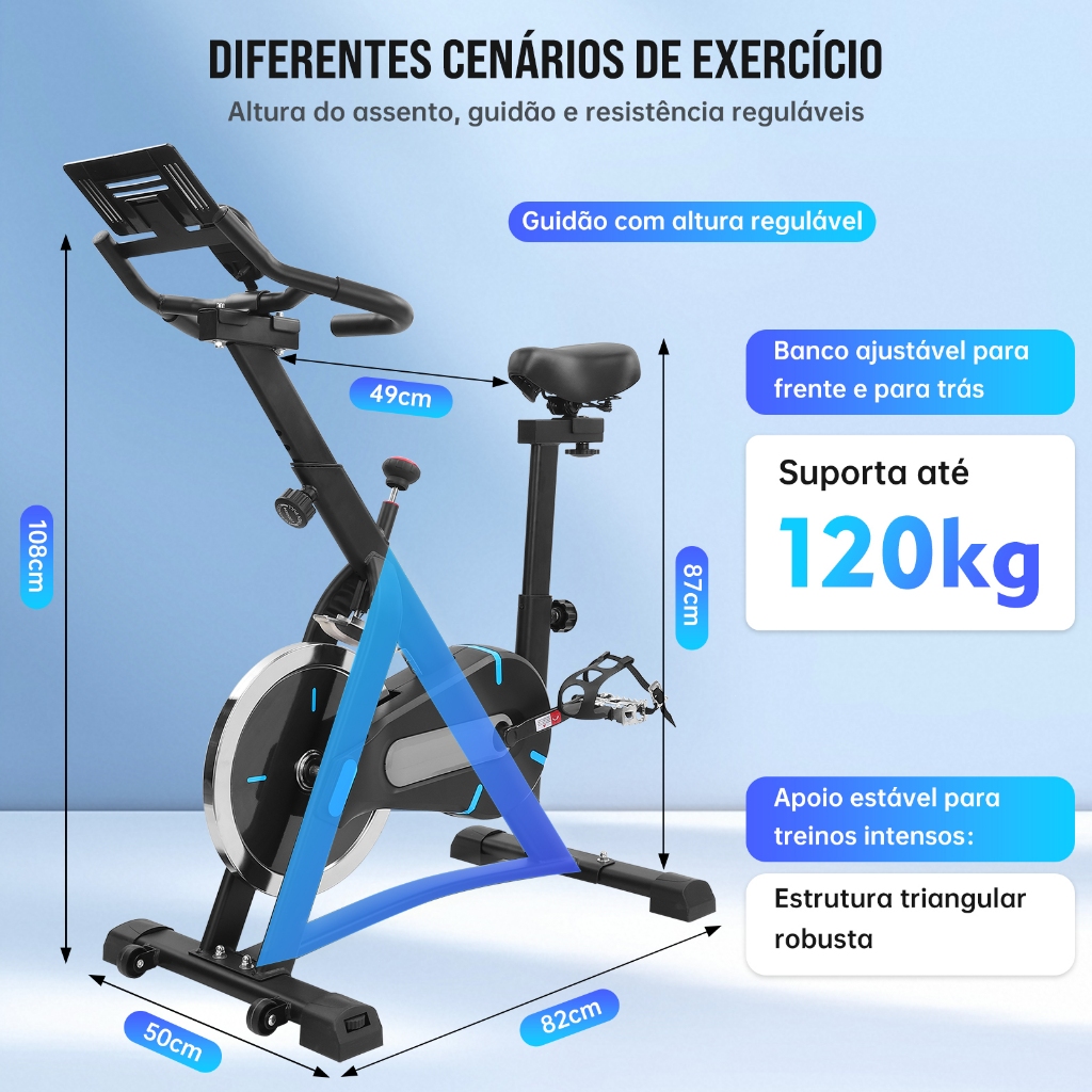 Bicicleta Ergométrica Fitness Para Cardio E Musculação Com Base Cor Preto E Vermelho Epsilon 10kg Inercia — imagem 2 de 2