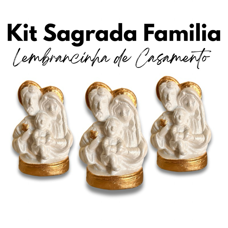 Kit Sagrada Familia Lembrança de Casamento Decorada a mais vendida