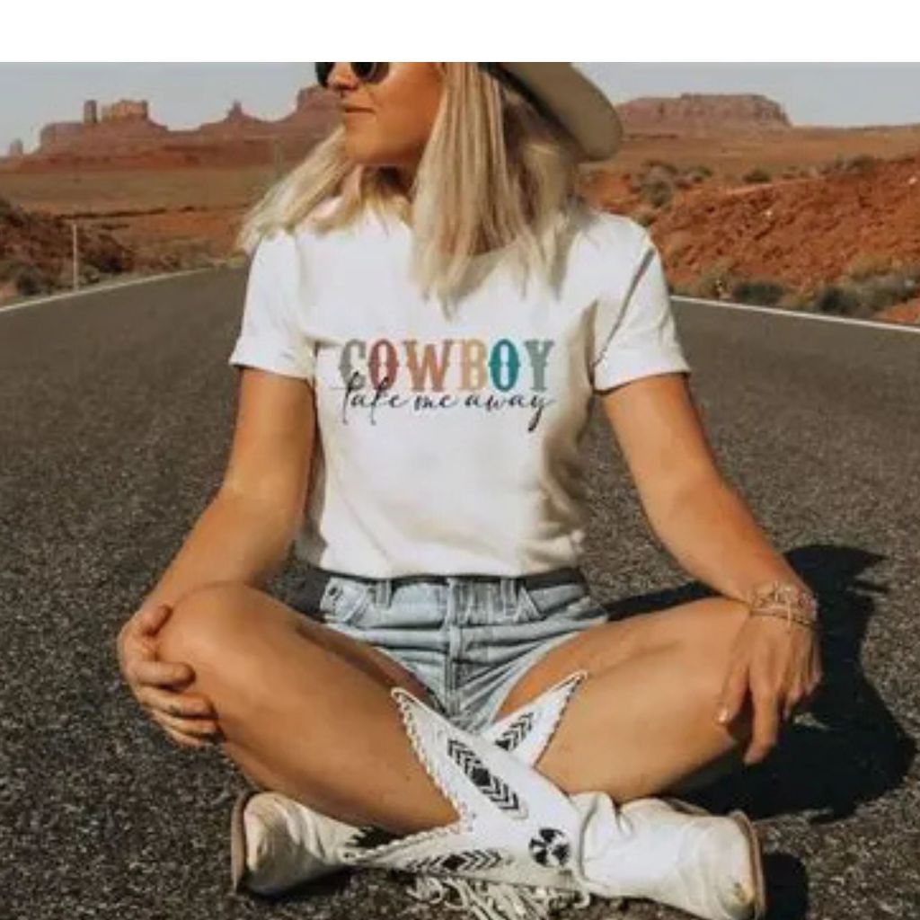 Camiseta Country Feminina T-shirt COWBOY Camisa Baby Look Boiadeira Festa de Peão Vaquejada