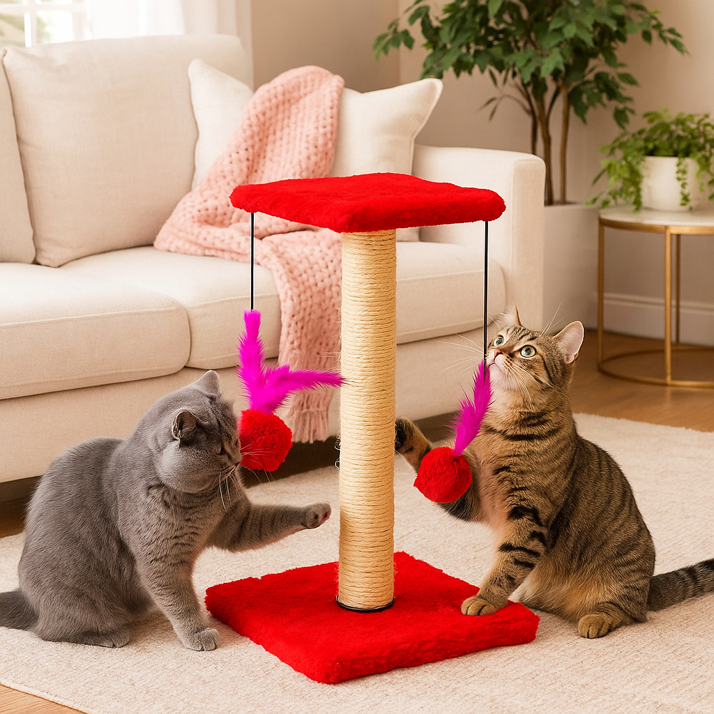 Arranhador Para Gatos Poste Sisal Brinquedo Pet