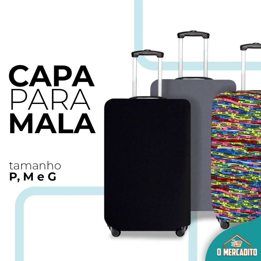 Capa Para Mala De Viagem Com Zíper em Oferta na Shopee