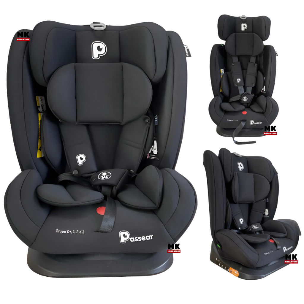 Cadeira Infantil Para Carro Zaya Ajustável de 0 a 36kg Auto Preta - Passear