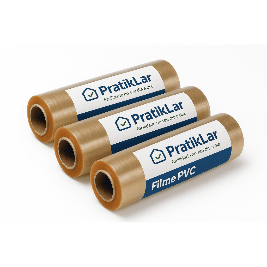 Kit 3 Rolo Bobina Plastico De Filme Pvc 28cm X 300 Metros Original PRITIKLAR em Oferta na Shopee