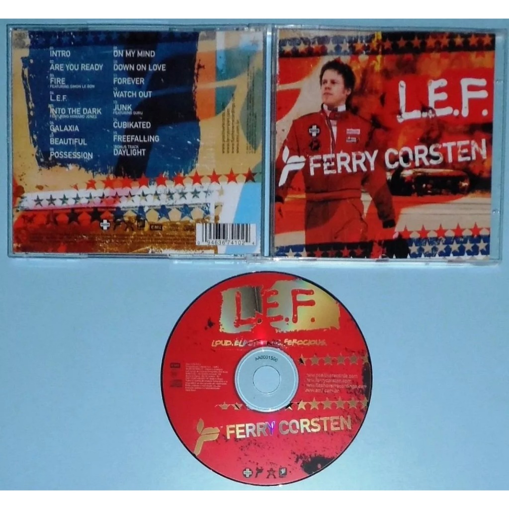 Ferry Corsten CD L.E.F. 2006 DJ Holandês Trance Techno Dance Music Fire feat. Simon Le Bon Raro Ótimo Estado
