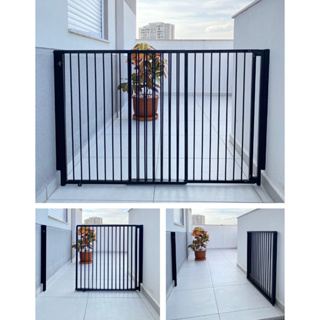 Portão de Segurança Crianças e PET Altura 85cm Largura Regulável de 70 a 125cm em Oferta na Shopee