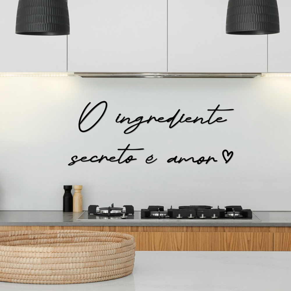 Quadro para Cozinha O Ingrediente Secreto É Amor Frase Em Mdf em Oferta na Shopee