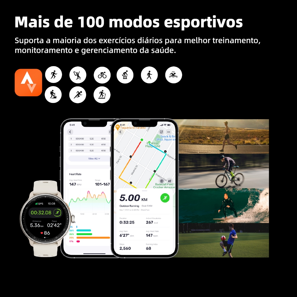 Smartwatch Bettdow GPS com Tela Amoled — foto 7