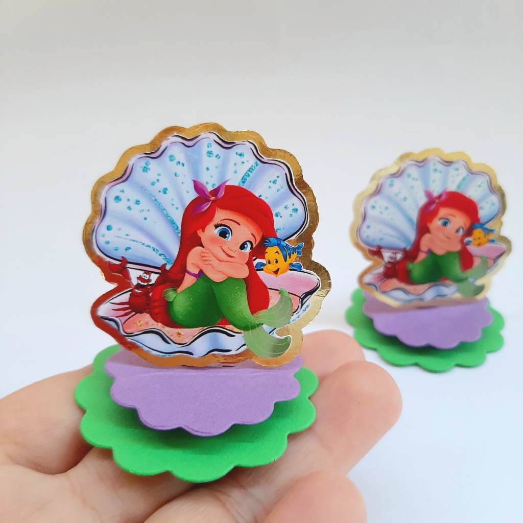 Tags Aplique 3D A PEQUENA SEREIA ARIEL CUT Lembrancinhas, Apliques em pra caixinhas, cofrinhos, Nutella, Tubo latas... — imagem 2 de 2