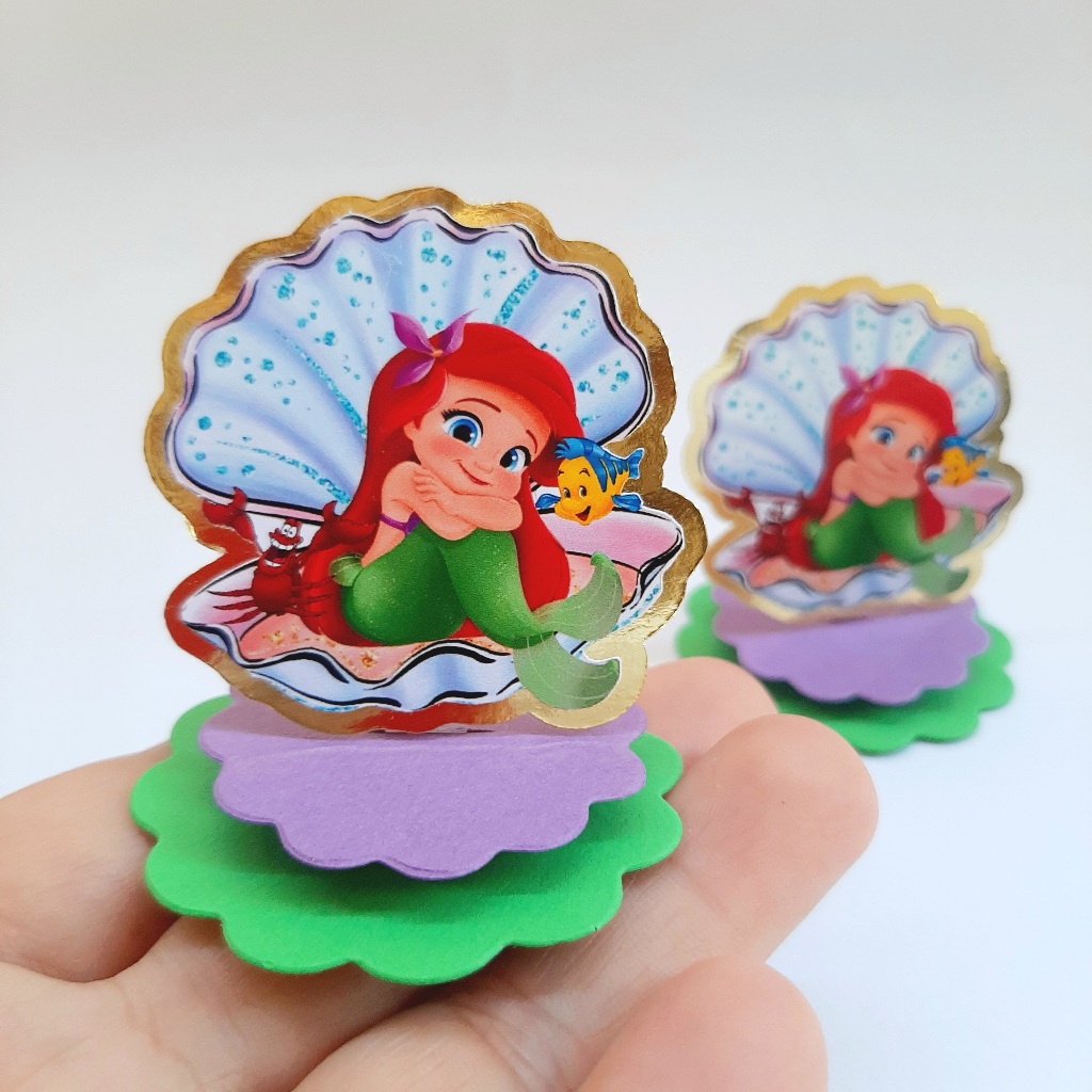 Tags Aplique 3D A PEQUENA SEREIA ARIEL CUT Lembrancinhas, Apliques em pra caixinhas, cofrinhos, Nutella, Tubo latas...