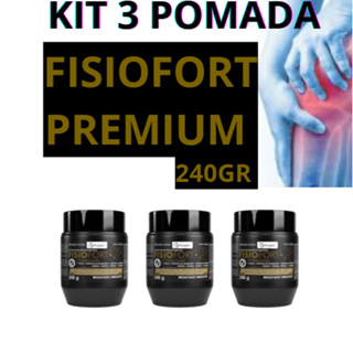 🔥KIT 3 Fisiofort Premium Pomada Massageadora 240g – Alívio, Relaxamento e Bem-Estar! em Oferta na Shopee