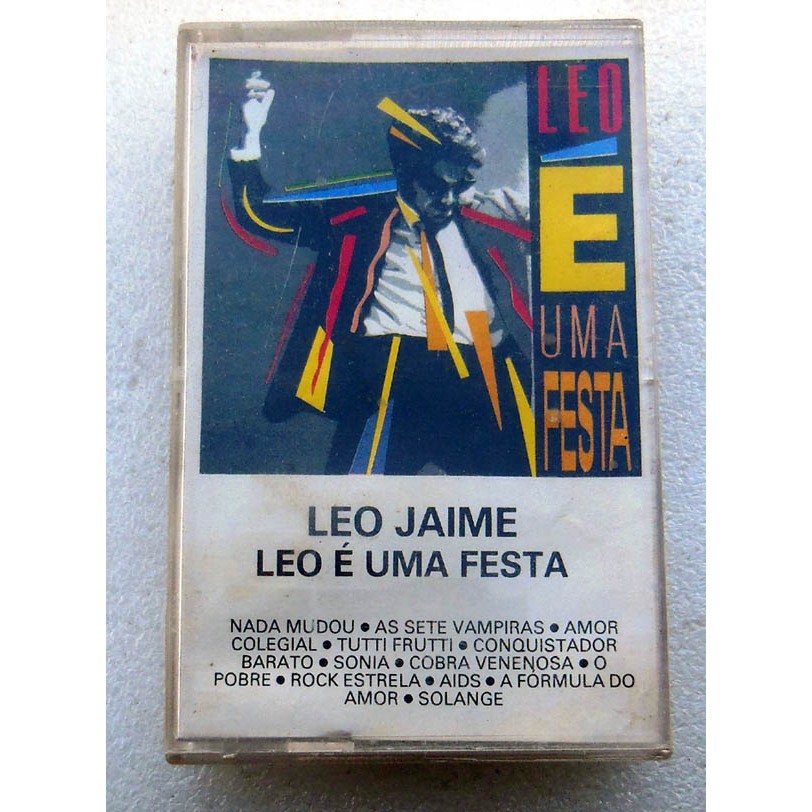 Fita K7 Léo Jaime - Léo É Uma Festa - 1989 Cassete