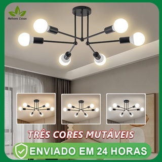 Luminária De Teto Lustre 6 Braços "L",Nórdico Iluminação De Criativa para Sala De Jantar Quarto em Oferta na Shopee