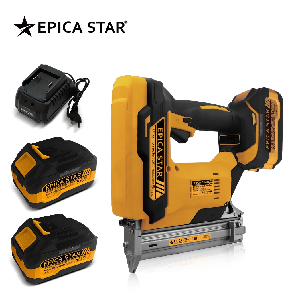 Grampeador Elétrico 26mm Brushless | 2 Baterias | Madeira/Pinadeira em Oferta na Shopee