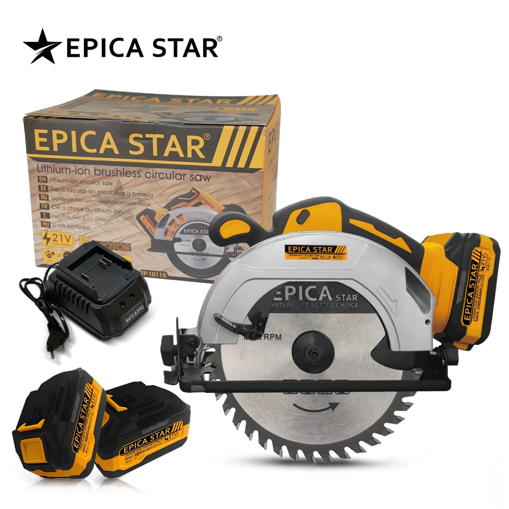 Serra Circular 21V 7"(175mm) Profissional | 2 Baterias Inclusas em Oferta na Shopee
