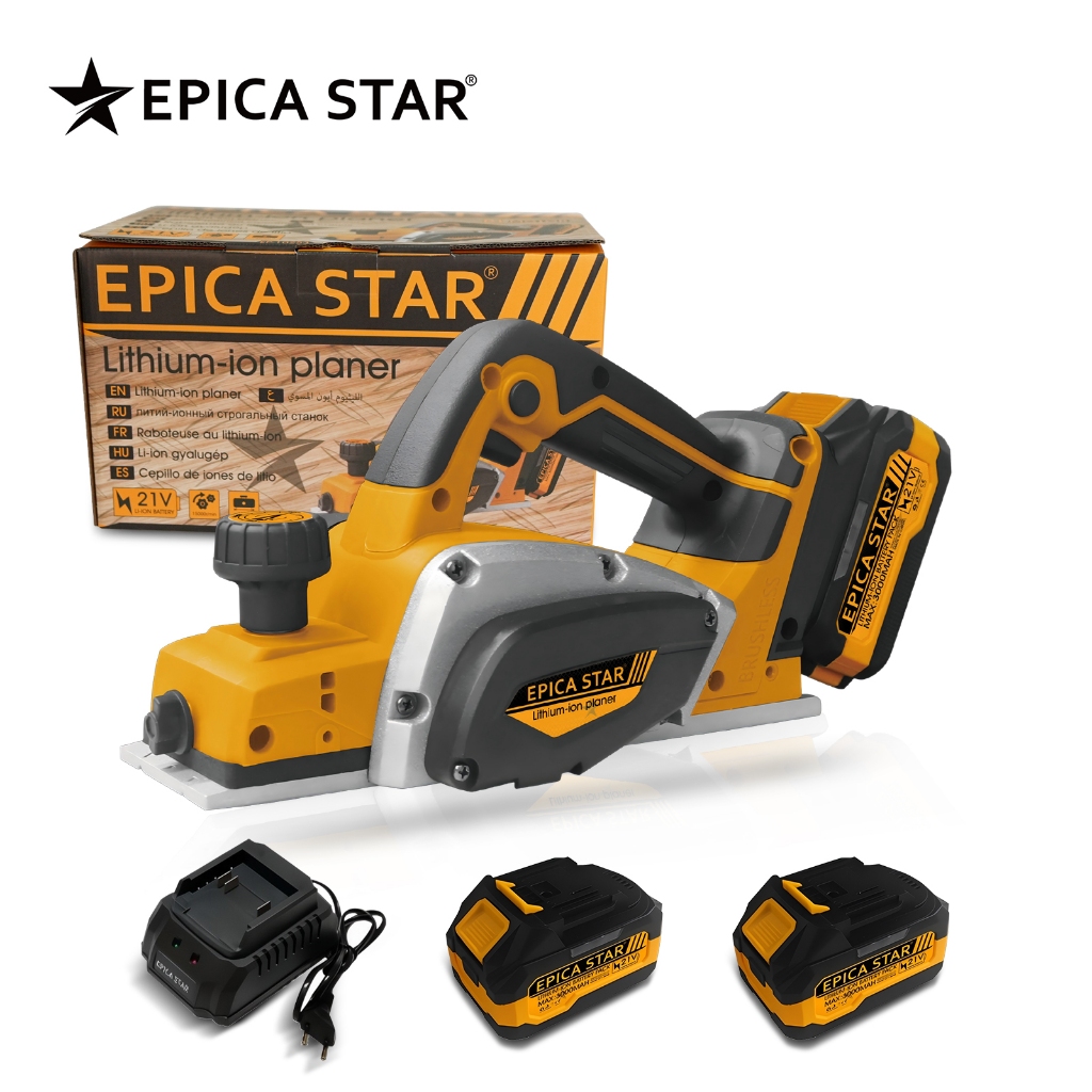 Plaina Industrial 21V Brushless | 15.000 RPM | 2 Baterias em Oferta na Shopee