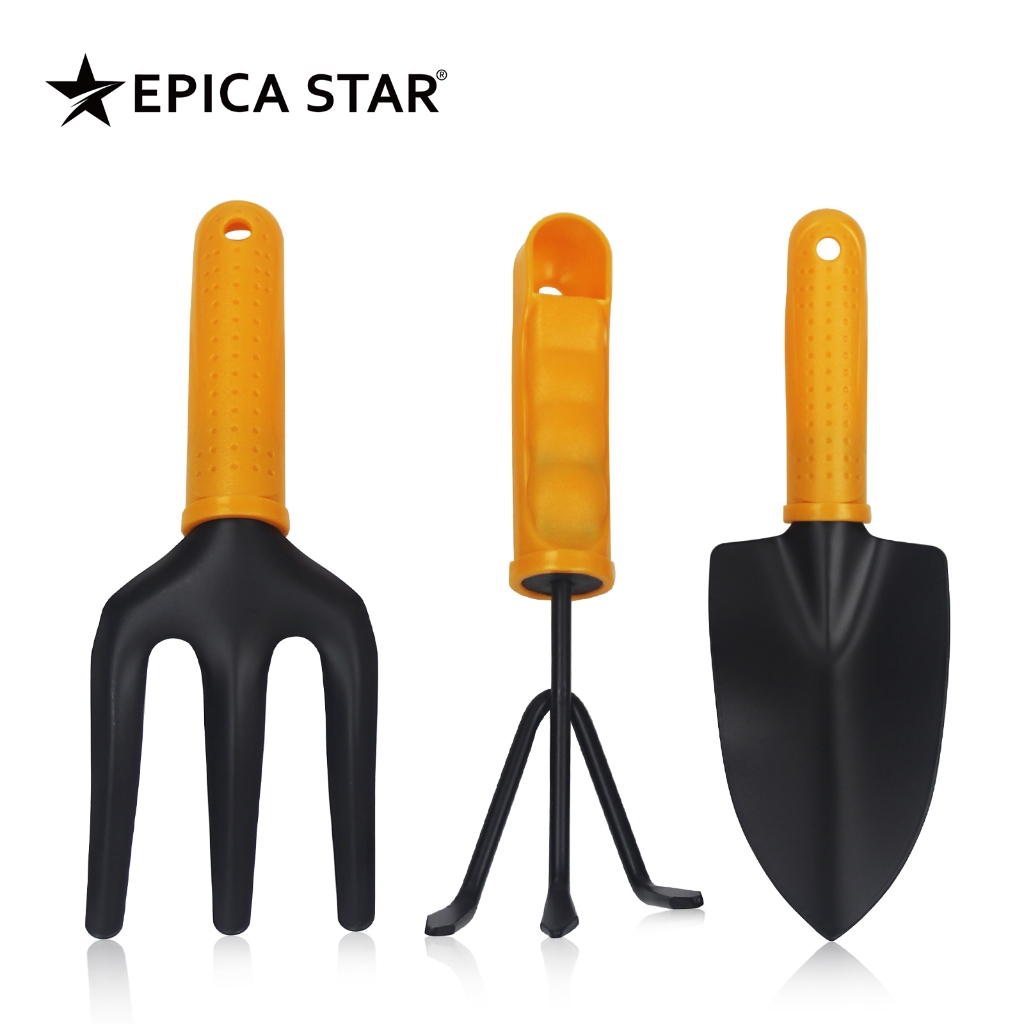 Kit Jardinagem 3 Peças – Garfo, Pazinha Larga e Transplantador Ferramentas Jardinagem Jardim Horta