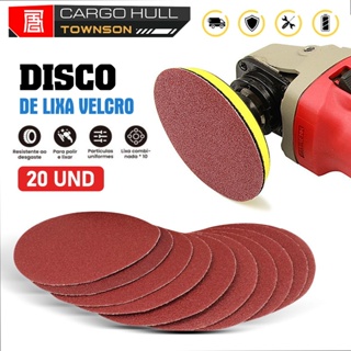 Disco de Lixa Velcro Circular 125mm/150mm/180mm 60 A 120 GRÃO Sem Furos Lixadeira Roto Orbital em Oferta na Shopee