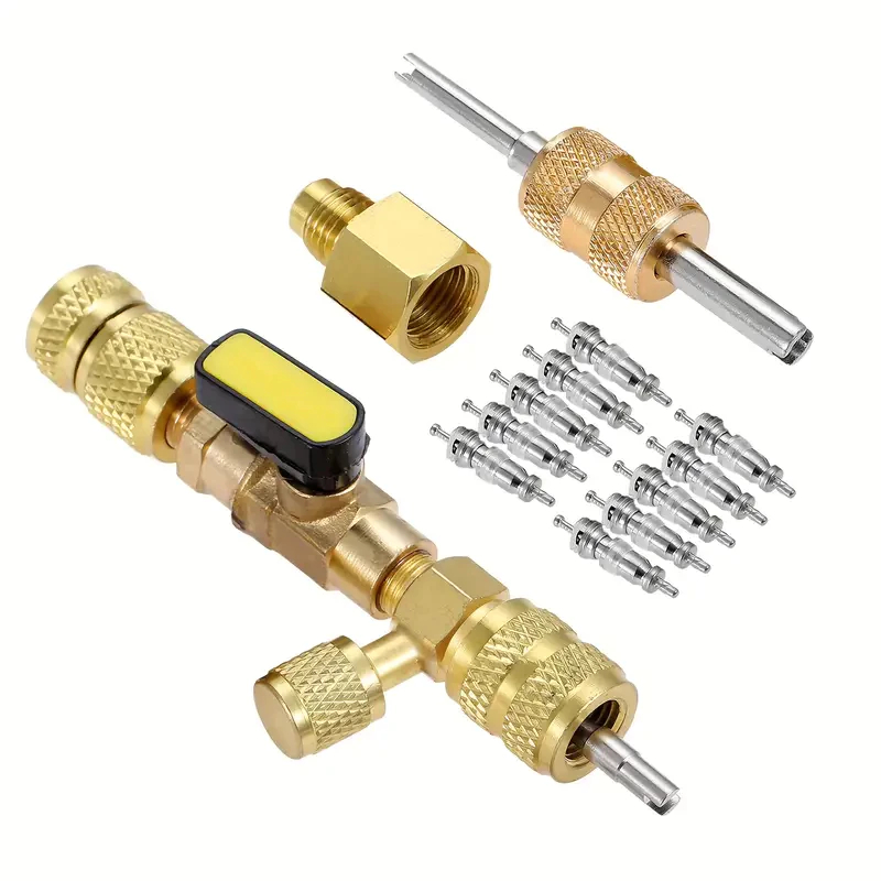 Kit 4 peças Extrator de válvula schrader Ar Condicionado Automotivo freezers refrigeradores Trak 1/4 5/16 gases