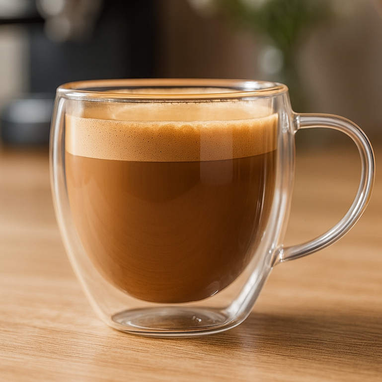 Xícara de Café Vidro com Alça 250 ML Parede Dupla Resistente Para Chá Cozinha em Oferta na Shopee