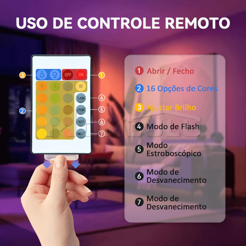 Fita de LED RGB 10/20/30/40M com Controle Remoto — foto 6