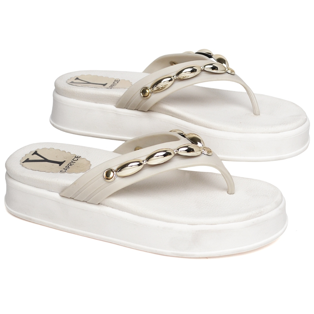 Chinelo Papete feminino Sandália Corrente Dourada Birken Confortável Anatômica Verão