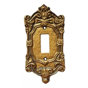 Kit espelho 4x2 pavilonis retro colonial + interruptor campainha