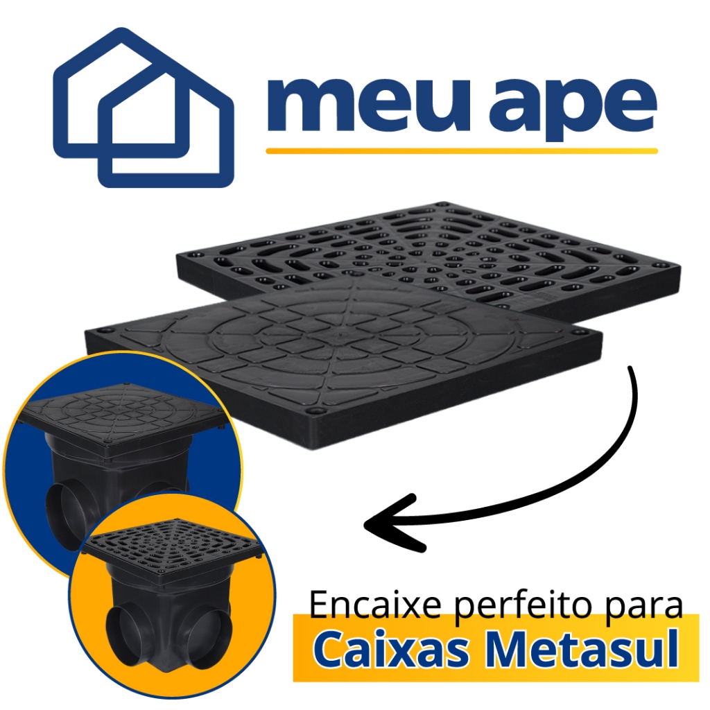Tampa Para Caixa de Passagem Inspeção Caixa Pluvial 24x24 4L