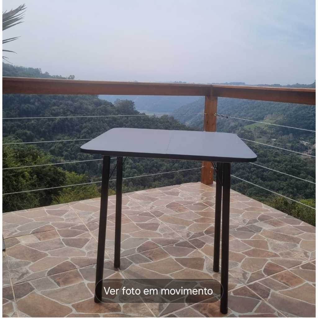 MESA DOBRAVEL COZINHA JANTAR SALA e APARTAMENTO PEQUENO PRETO — imagem 2 de 2