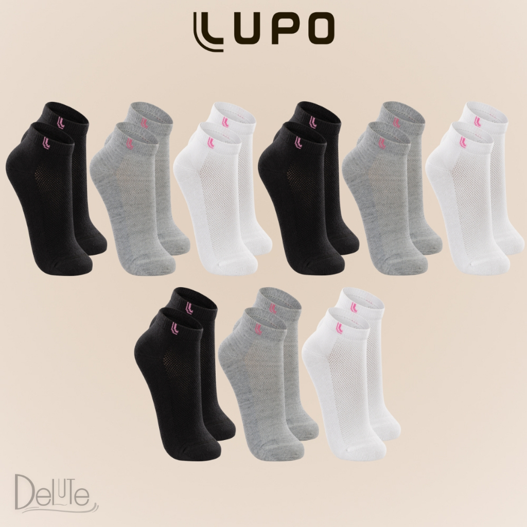 Kit De 9 Pares De Meias Originais Lupo Sport Feminino Cano Curto Em Algodão em Oferta na Shopee