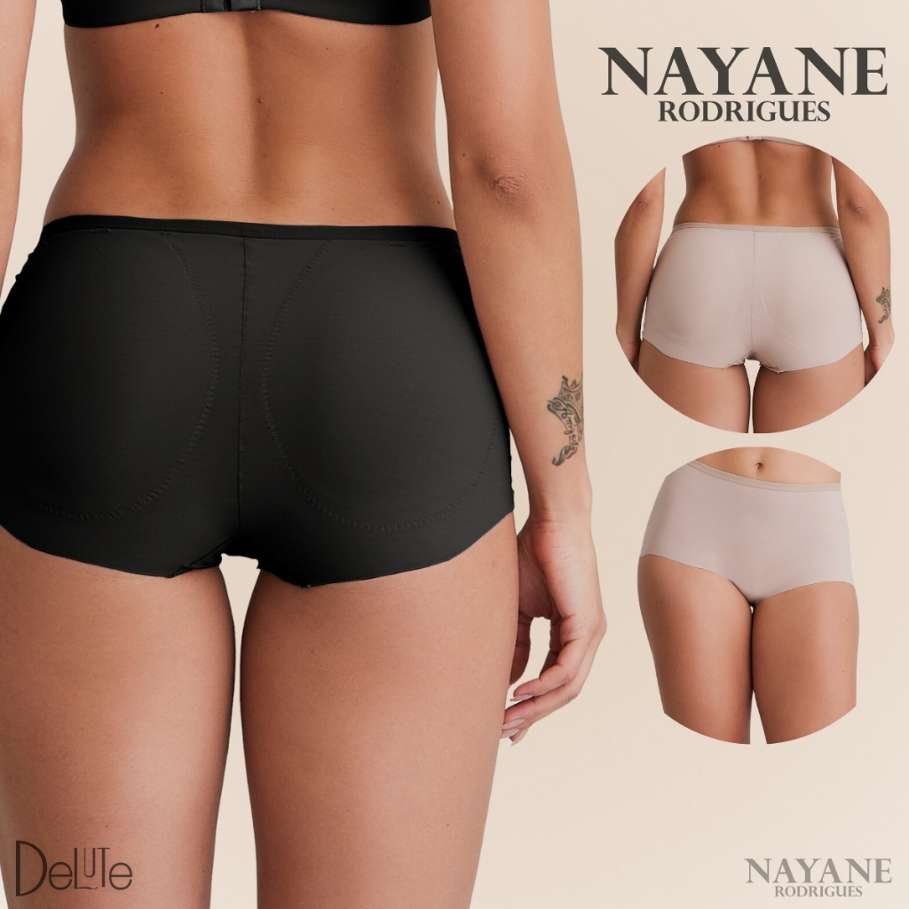 Calcinha Nayane Rodrigues Com Enchimento Aumenta o Bumbum Maxi Up Em Microfibra e Impermeavel