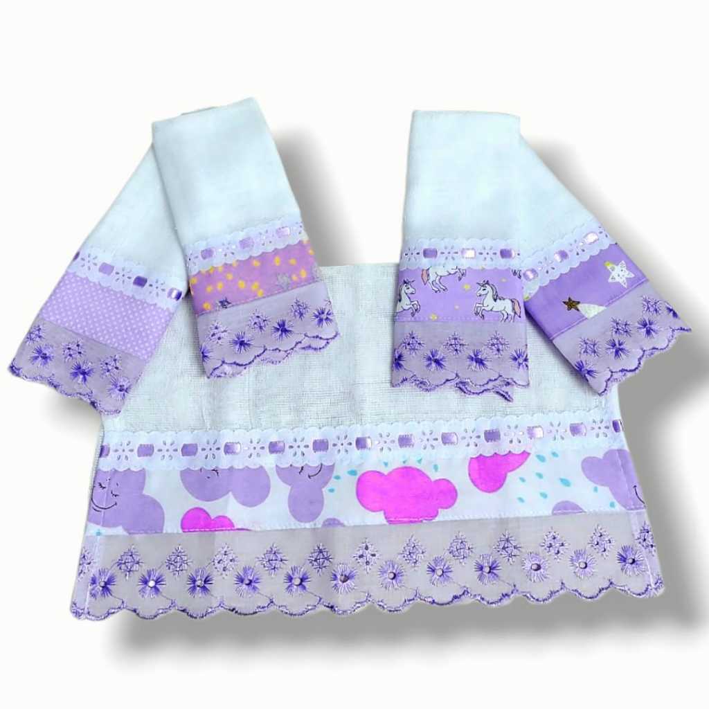 Kit Fralda Tipo Babete Algodao Fraldinha De Boca Pano De Boca Para Bebê Kit 05Un Com Passafita Lasy Varias Cores Atuais