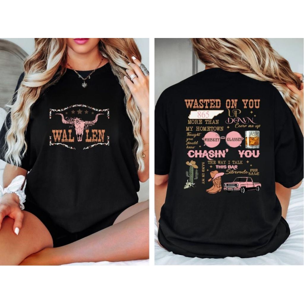 Camiseta Country Oversized Feminina WALLEN Texas Camisetão Ombro Caído Cowgirl Rodeio Festa de Peão em Oferta na Shopee