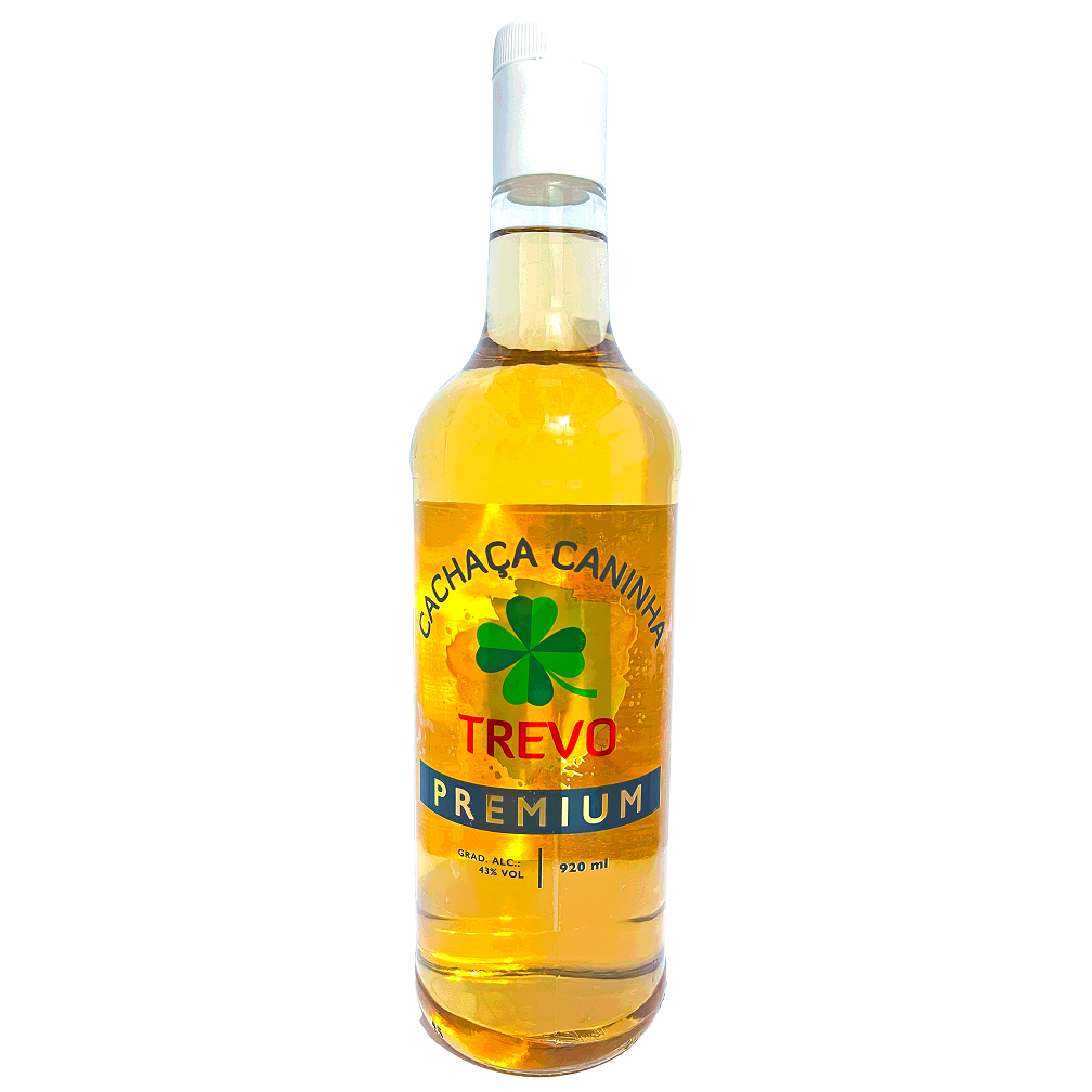Cachaça Artesanal Mineira Caninha Do Trevo Premium Ouro 920 ml | Tonel De Madeira