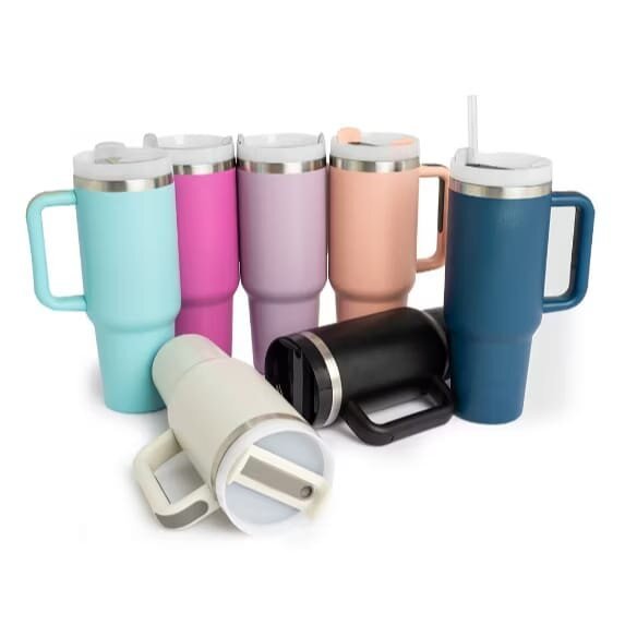 Copo Térmico 1200ml Caneca Com Alça e Tampa Isolamento Inox Garrafa Grande