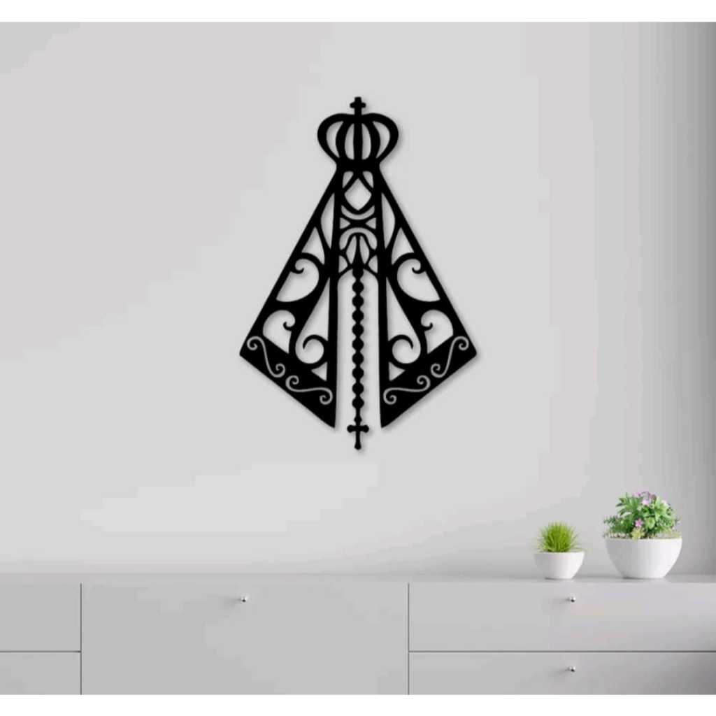 Nossa Senhora Aparecida Acrílico Decorativo | Imagem Religiosa Católica Lembrança Presente Ave maria capela moderna