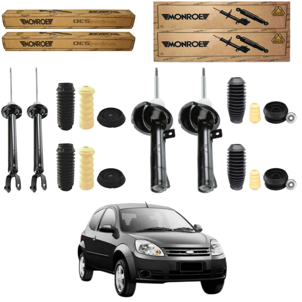 KIT 4 AMORTECEDOR FORD KA 2008 A 2010 MONROE + KIT