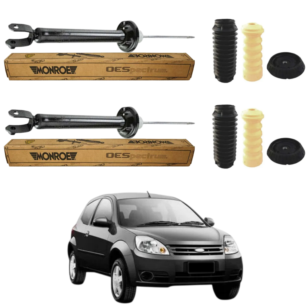 PAR AMORTECEDOR TRASEIRO FORD KA 2008 A 2010 MONROE + KIT