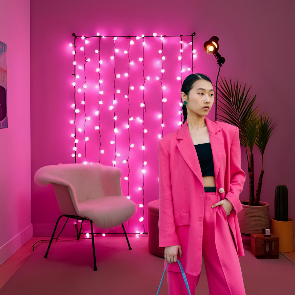 Luz De Natal Pisca pisca Luminária de Cordão Led Varal de luz bolinhas Luz Rosa Fixa Decoração Estúdio Ensaio foto