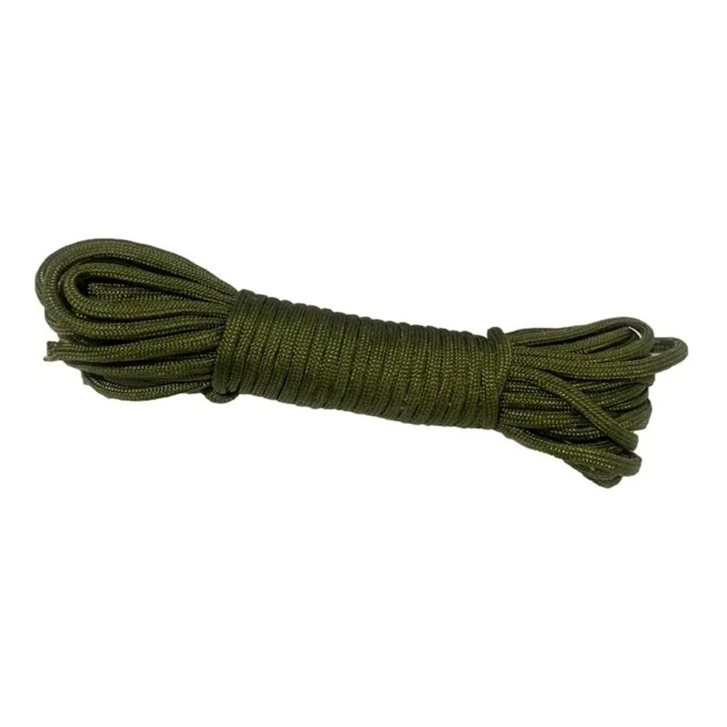 Cordão de Velame Trançado 4mm 10 Metros Verde Oliva Militar – Varal e Camping
