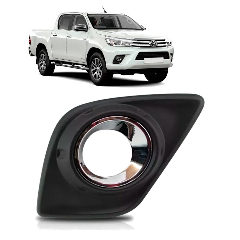 Moldura Milha Hilux 2016 2017 2018 Com Furo Cromado em Oferta na Shopee